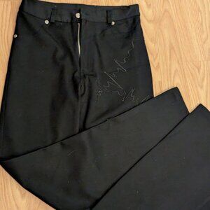 VTG Straight Leg Trousers with Embroidery